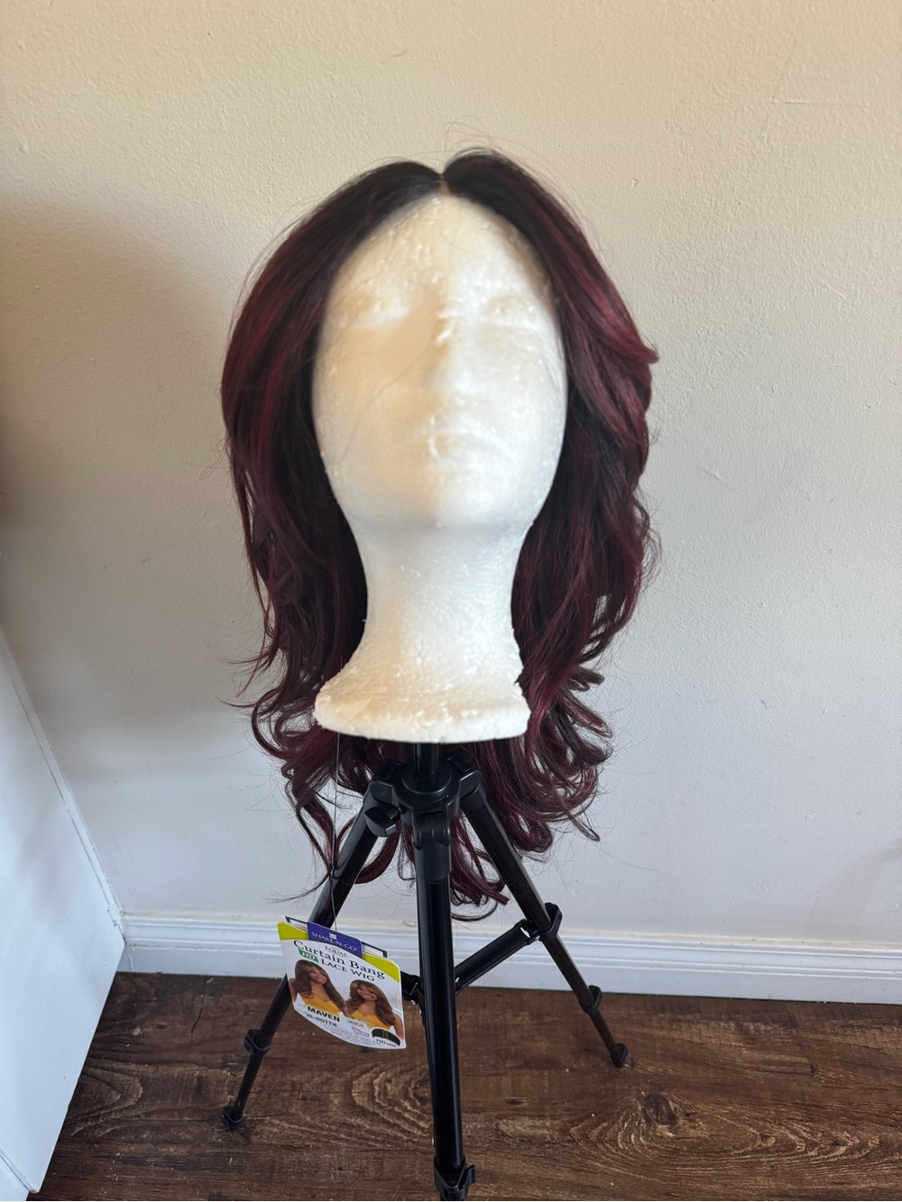 Curtain bang synthetic wig. Freetress “Maven”